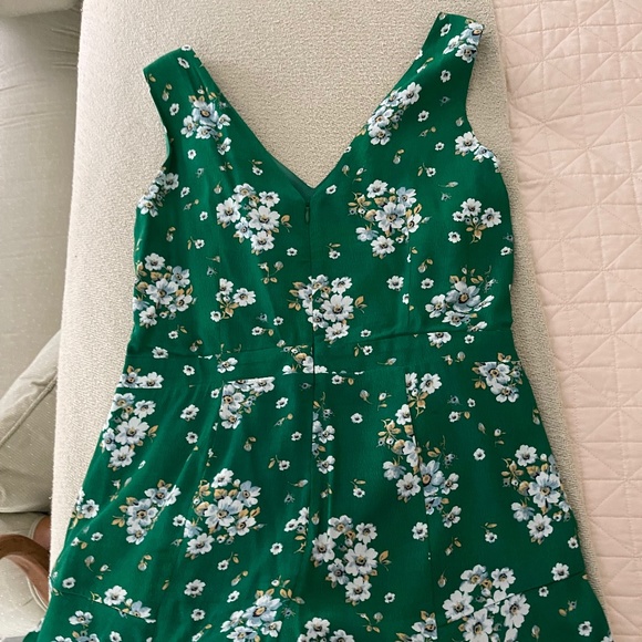 Loft Emerald Green Floral Printed Romper - Picture 6 of 7
